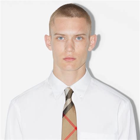 Check Silk Tie in Archive beige 